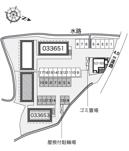 ★手数料０円★三木市大村　月極駐車場（LP）